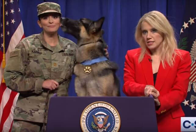Watch Hero Dog in SNL White House Sketch
