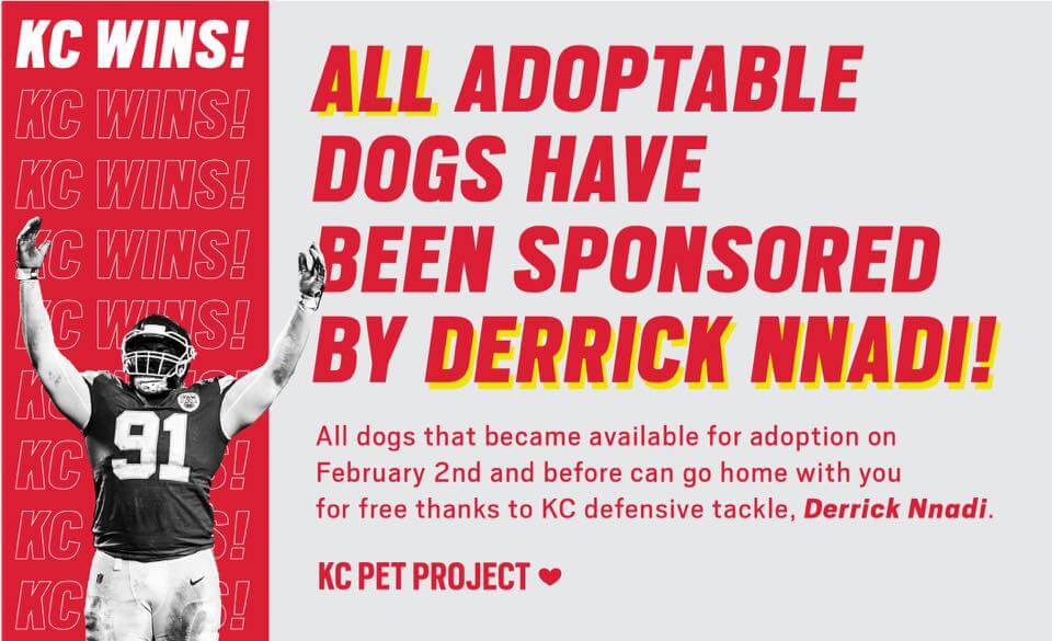 Chiefs’ Derrick Nnadi Will Pay Shelter’s Dog Adoption Fees After Winning Super Bowl LIV